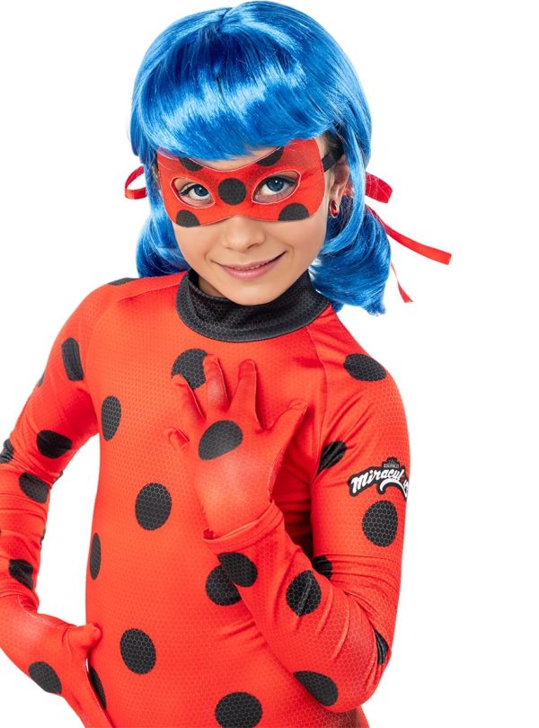 kostum pikapolona miraculous za otroke komplet z lasuljo in plisastim tikkijem