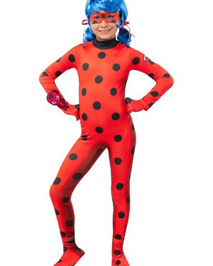 kostum pikapolona miraculous za otroke komplet z lasuljo in plisastim tikkijem
