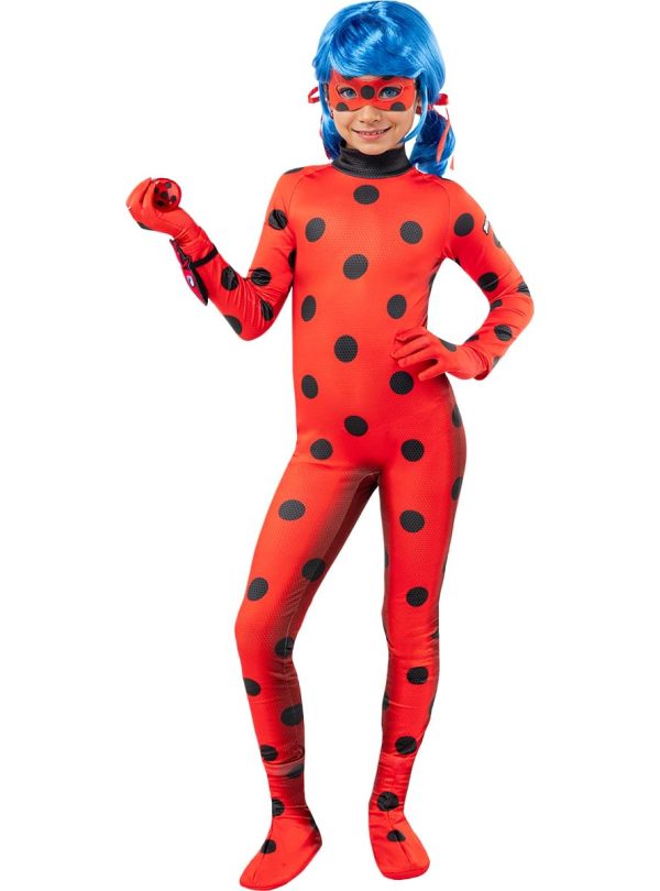 kostum pikapolona miraculous za otroke komplet z lasuljo in plisastim tikkijem