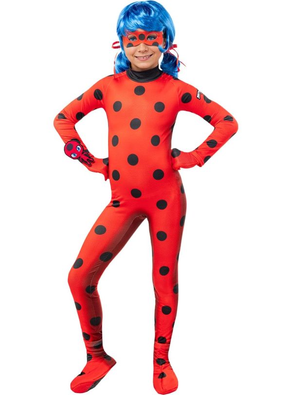 kostum pikapolona miraculous za otroke komplet z lasuljo in plisastim tikkijem